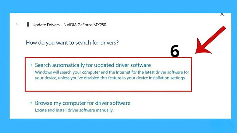 Cập nhật hoặc cài lại driver card đồ họa - bước 3
