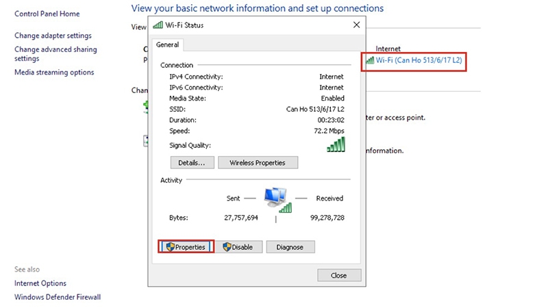 Kiểm tra và thiết lập lại địa chỉ IP