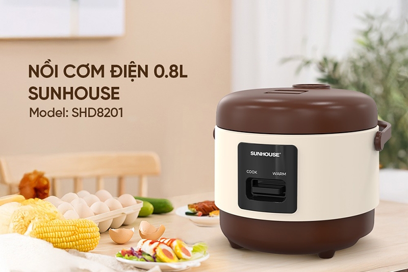 Nồi cơm điện Sunhouse 0.8 lít SHD8201 (Hình 1)