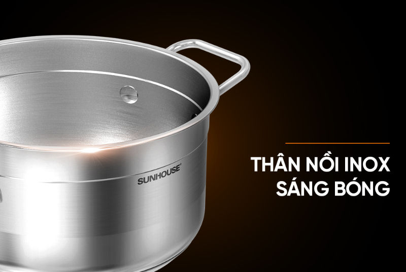 Bộ 3 nồi inox 5 đáy Sunhouse SHG669 - hình 3