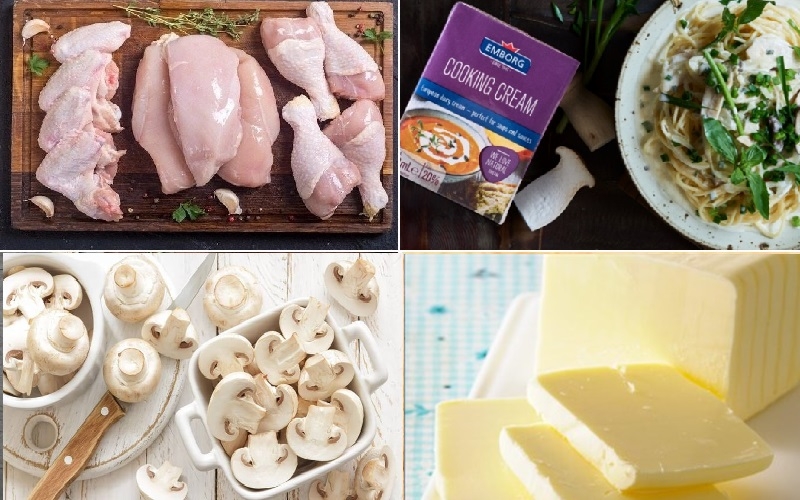 súp gà kem nấm 2