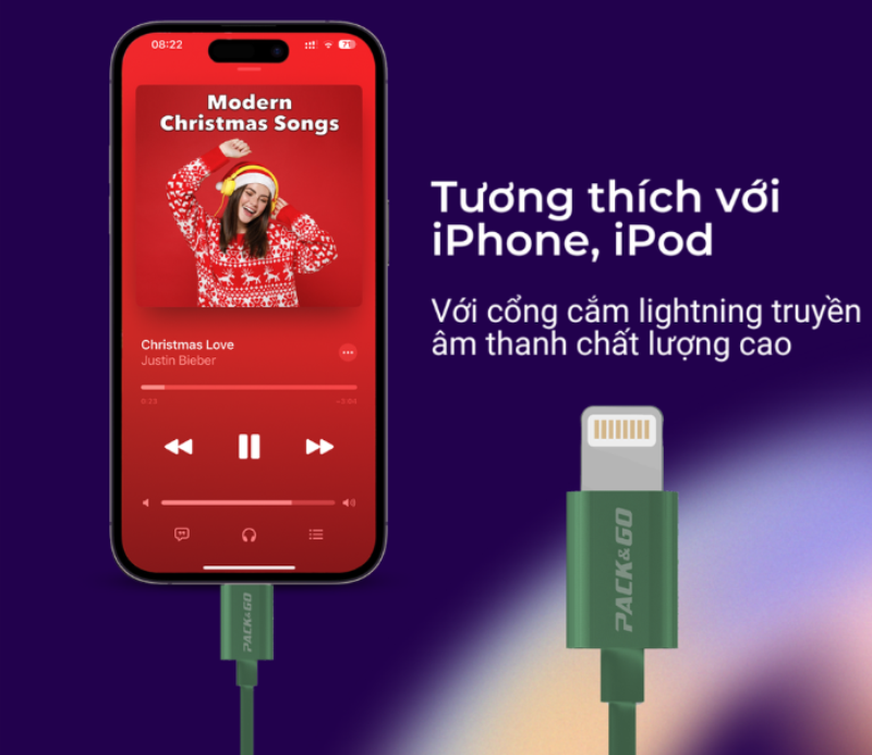 Tai nghe Pack&Go tối ưu cho thiết bị Apple với cổng Lightning