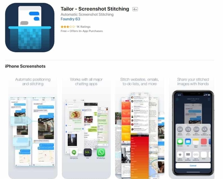 ứng dụng Tailor 3