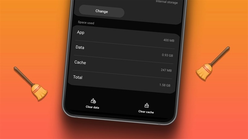 xoa bo nho cache tren android