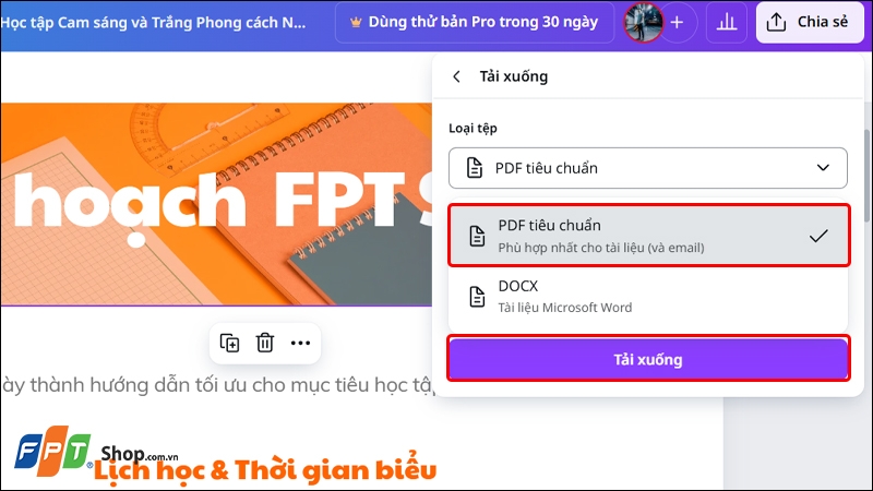 Tạo bảng kế hoạch ảnh 6