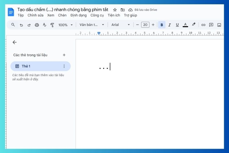 Cách tạo dấu chấm (....) nhanh chóng bằng phím tắt ảnh 4