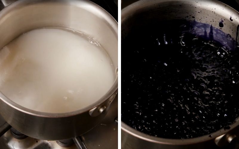 Chuẩn bị hỗn hợp đường làm táo độc bọc đường