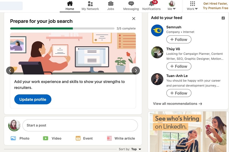 Tạo tài khoản LinkedIn ảnh 2