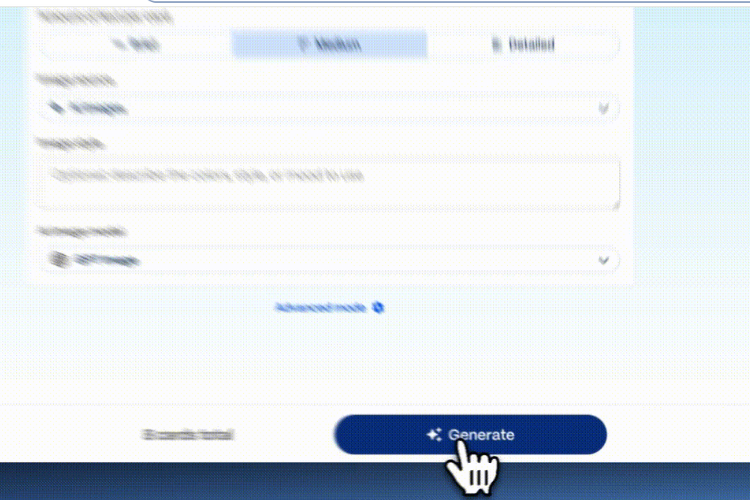 tạo trang web trên Gamma AI 5