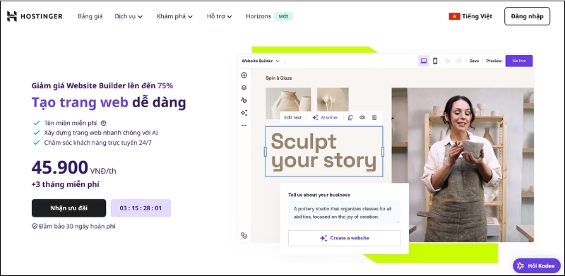hostinger website builder