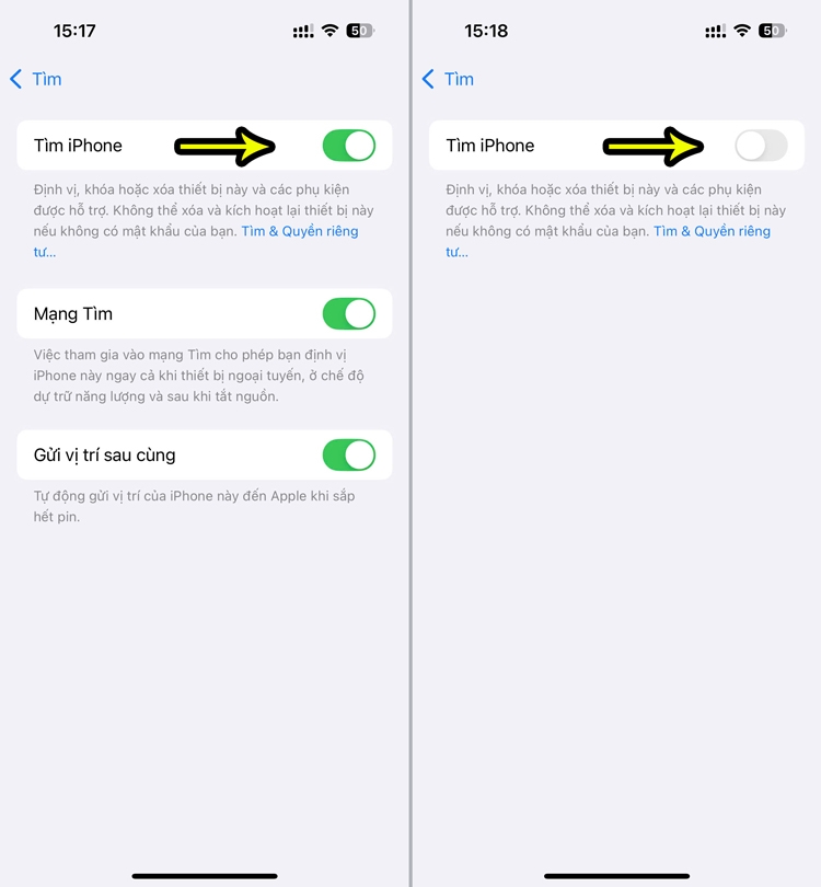Tắt cài đặt Tìm iPhone trước khi nâng cấp hoặc bán máy - hình 3