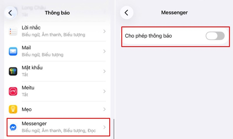 Tắt thông báo Messenger trên iPhone - hình 3