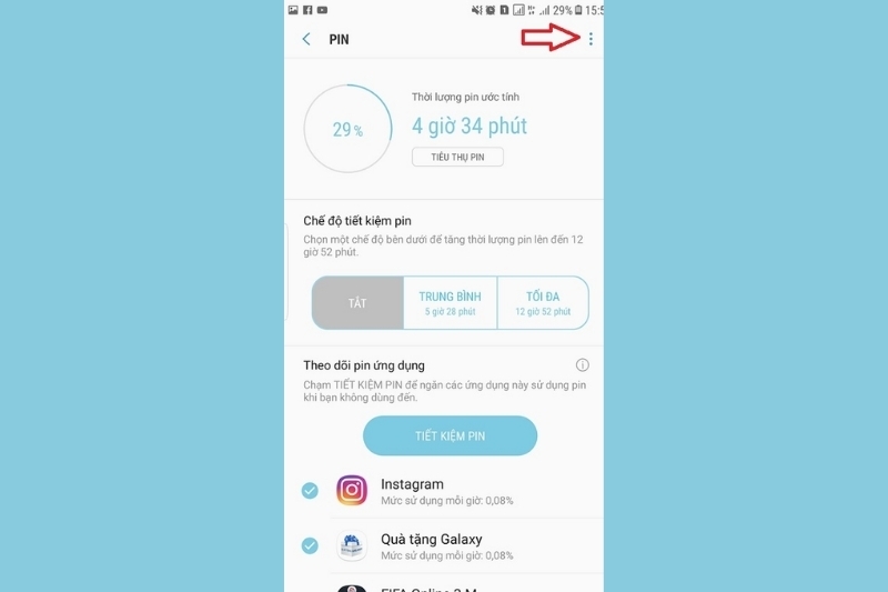 tắt tính năng sạc nhanh Samsung 4