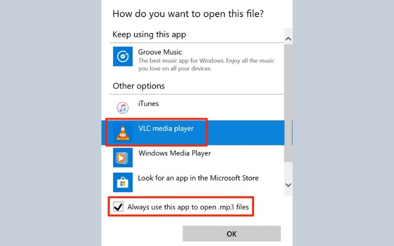 Tắt tự động mở iTunes khi mở file nhạc