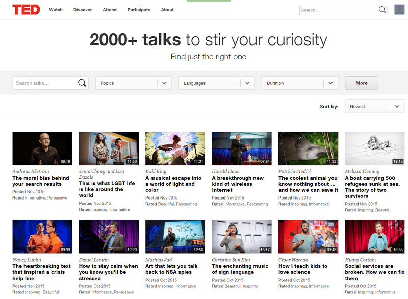 TED Talks – Kênh thu thập thông tin hiệu quả