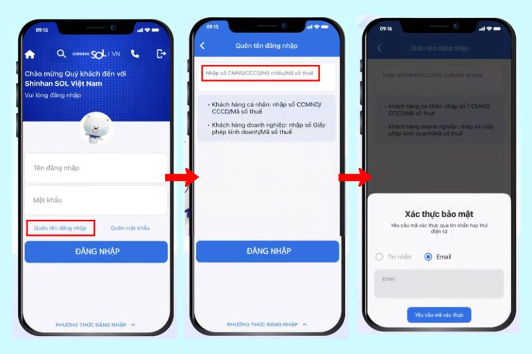 Tên đăng nhập Shinhan Bank là gì 2