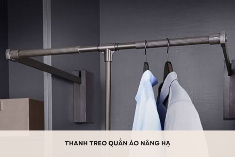 Thanh treo quần áo nâng hạ: Bí quyết tiết kiệm không gian cho căn hộ nhỏ hiện đại