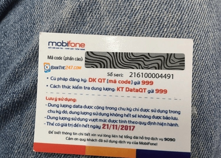 thẻ cào mất số 5