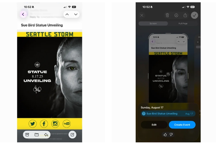 Thêm sự kiện vào lịch bằng ảnh chụp màn hình: Tính năng AI hữu ích nhất của iOS 26