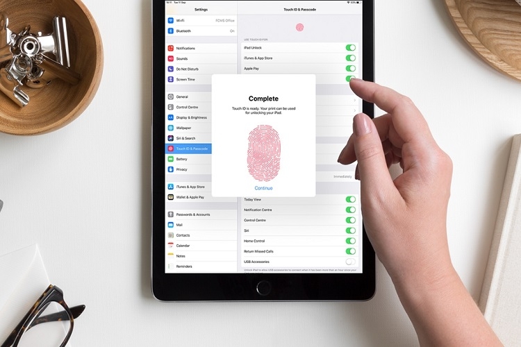 thiết lập Touch ID trên iPad 14