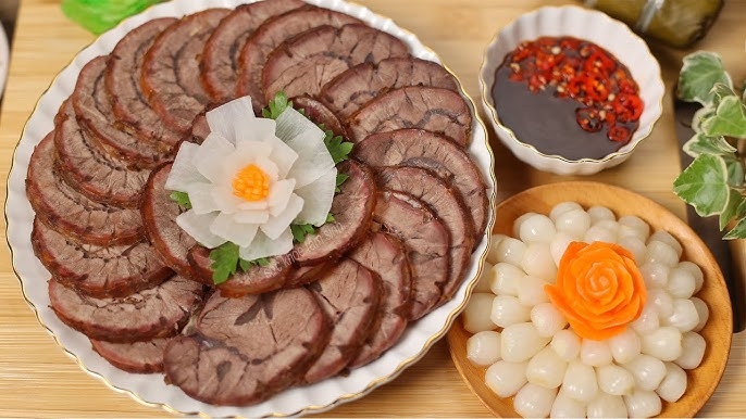 thịt bắp bò hấp xì dầu bằng nồi áp suất 1