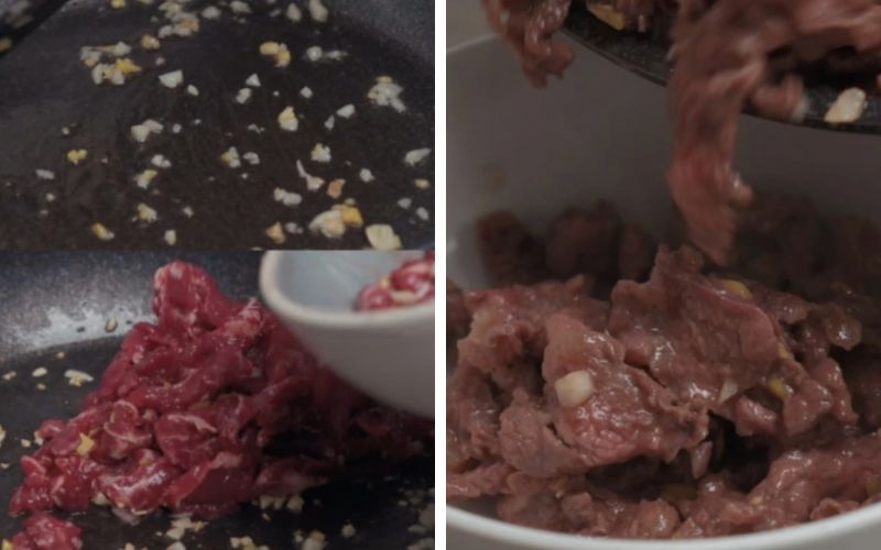Xào thịt bò