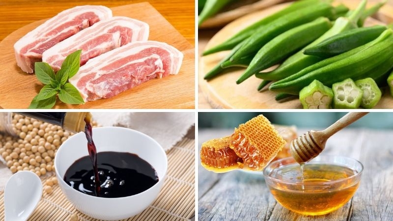 thịt heo cuộn đậu bắp sốt mật ong 3