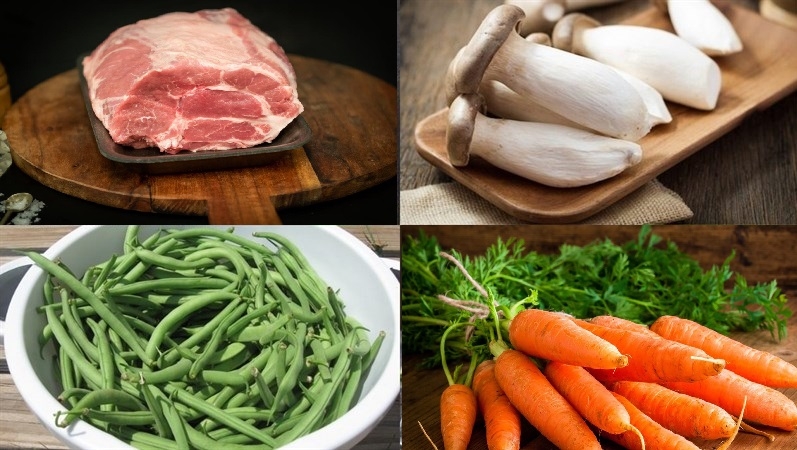 thịt heo cuộn rau củ 2