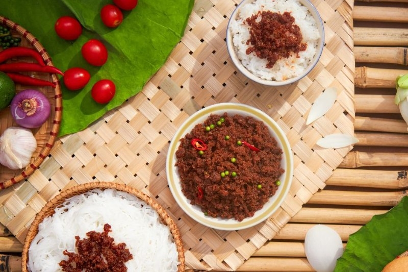 thịt rang mắm tép 1