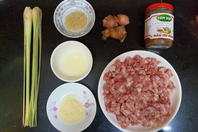 thịt rang mắm tép 2