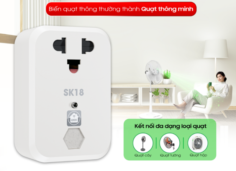 Ổ cắm thông minh Wifi Hunonic Smart Home- SK18 (hình 3)