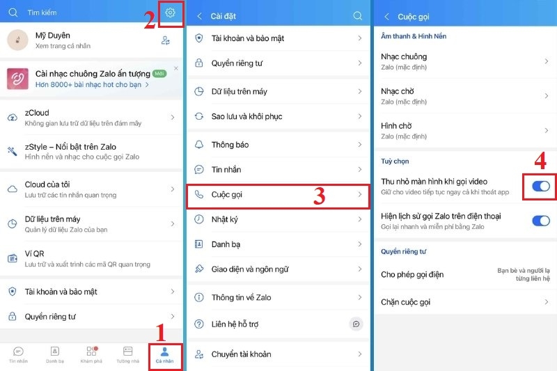 Thu nhỏ màn hình video call trên Zalo ảnh 2