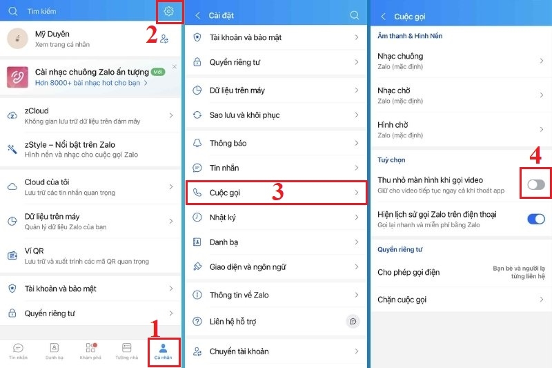 Thu nhỏ màn hình video call trên Zalo ảnh 3