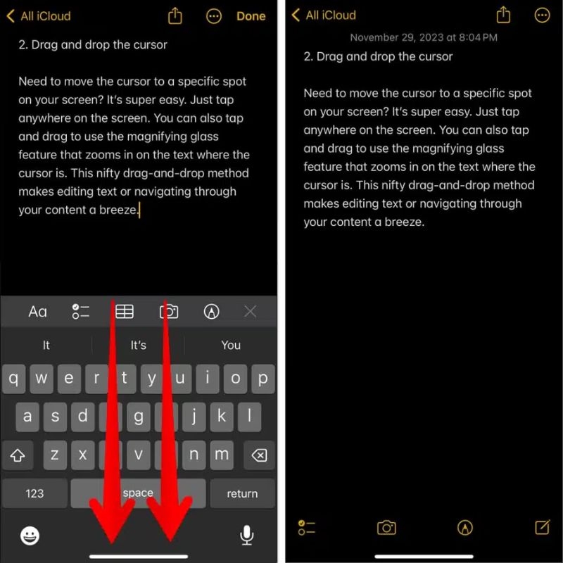 Ẩn bàn phím trên iPhone
