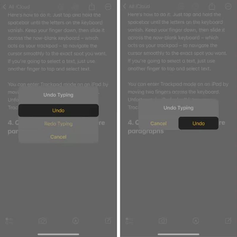 Lắc để hoàn tác trên iPhone (Shake to Undo)