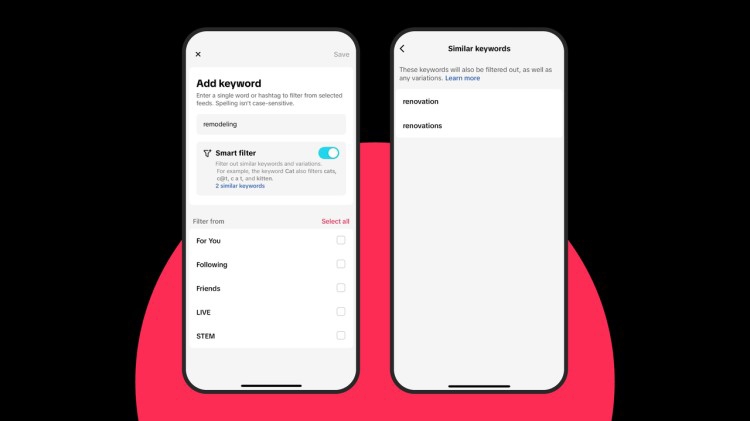 TikTok cho phép cá nhân hóa mạnh hơn nội dung trên tab For You