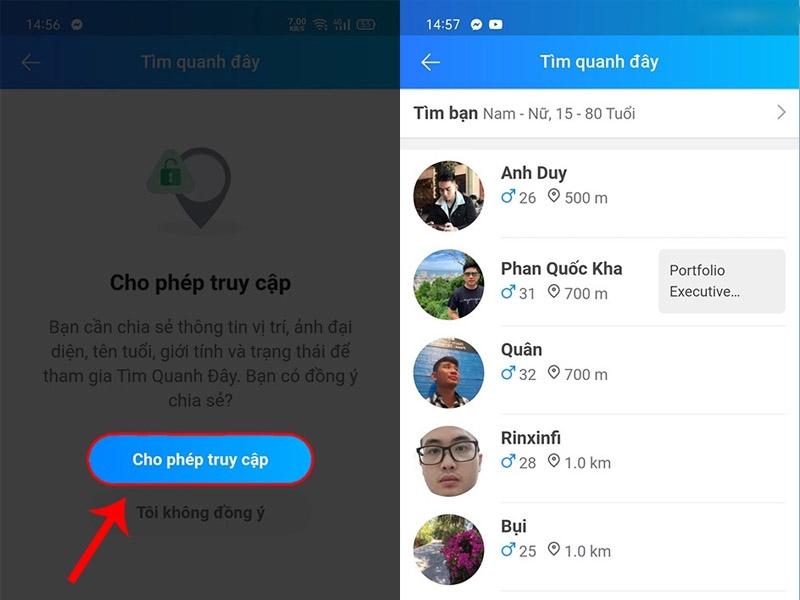 tìm kiếm bạn bè quanh đây trên Zalo (ảnh 3)