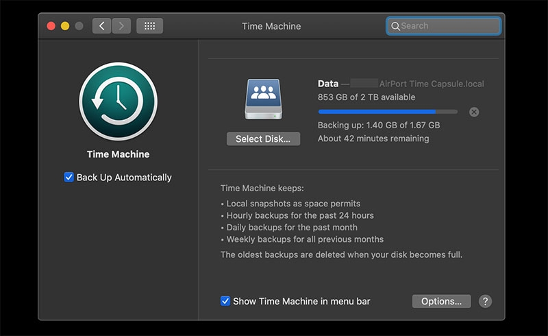 Time Machine và iCloud 3