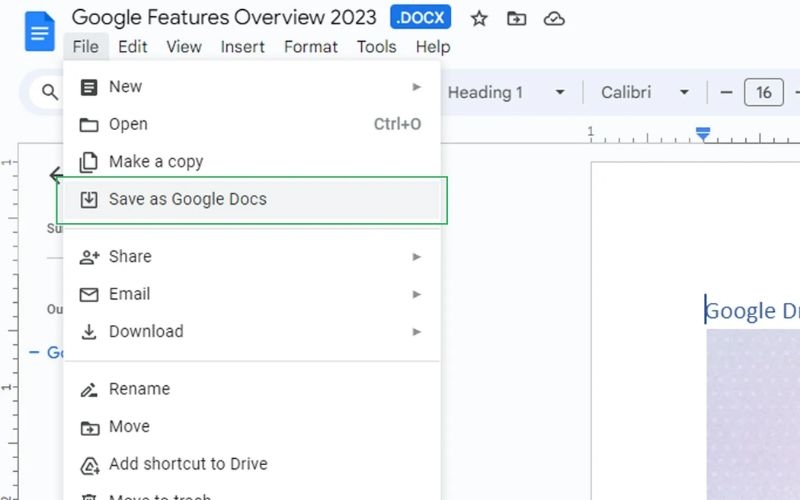 Mở và chuyển đổi file Microsoft Office trực tiếp trên Google Drive