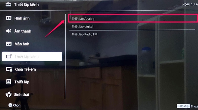 Tivi Sony mất k&ecirc;nh h&igrave;nh 5
