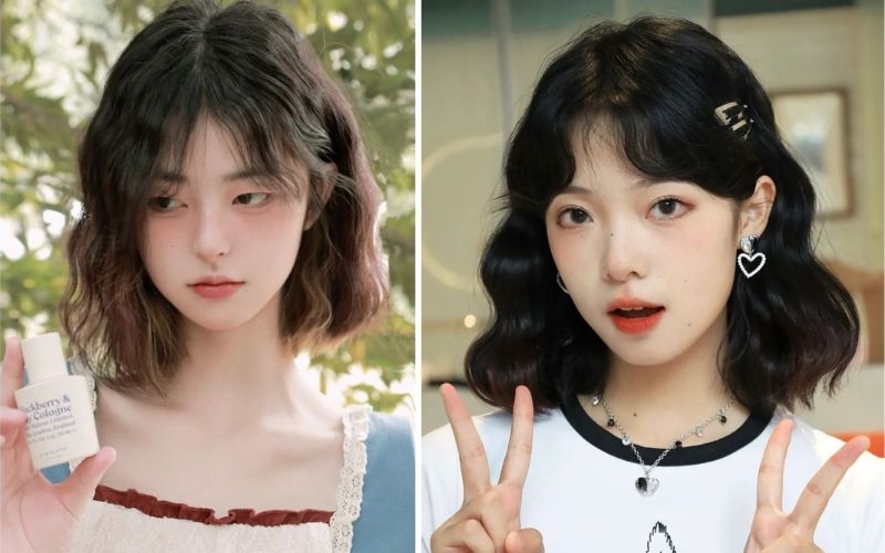 Tóc bấm ngắn hình 1