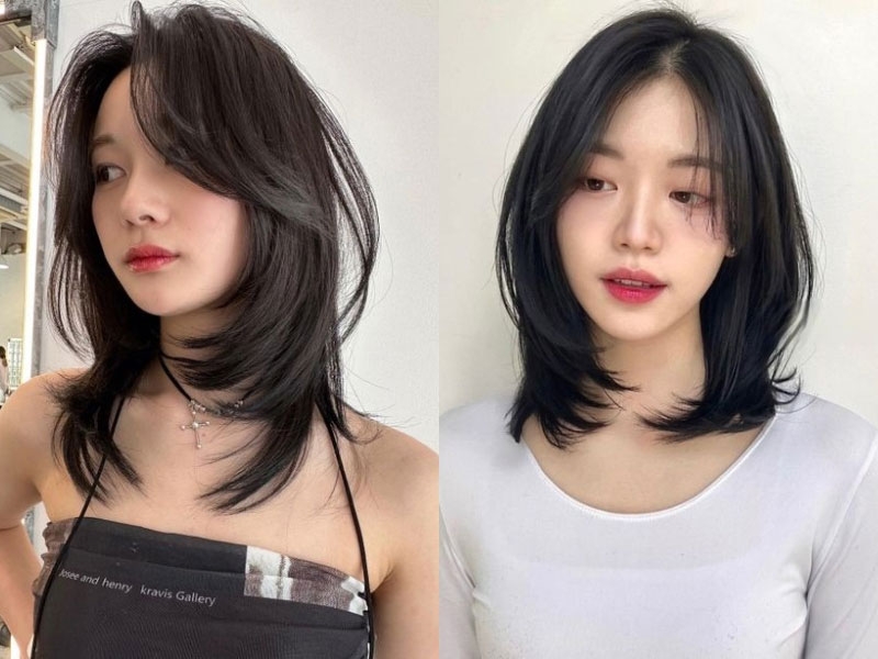 Tóc mái bay layer hình 6