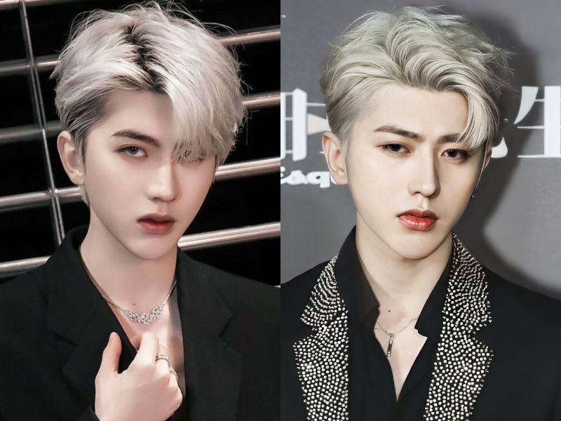 tóc màu bạch kim nam hình 8