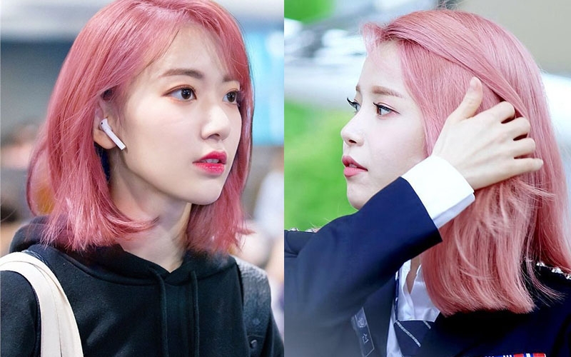 tóc màu hồng pastel hình 6