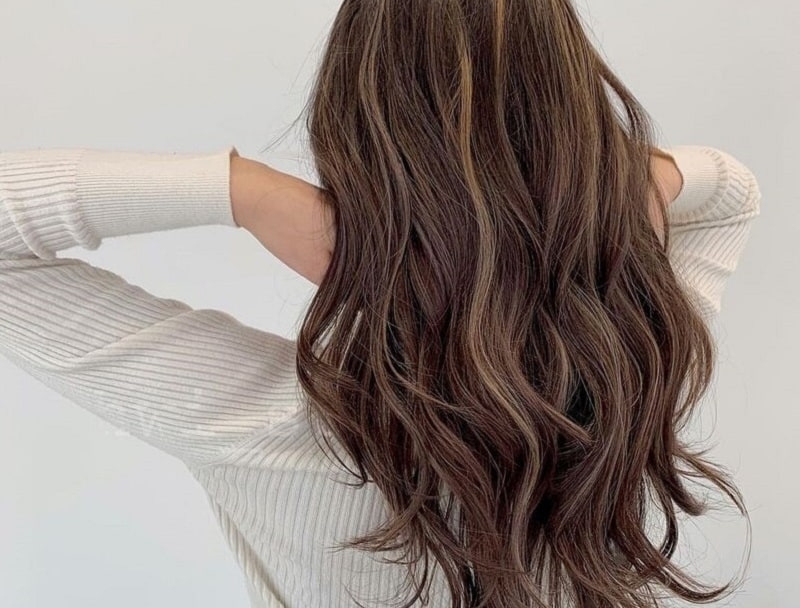 Tóc màu nâu hạt dẻ ảnh 3