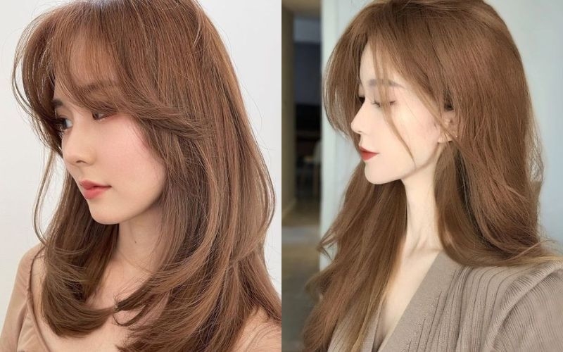 Tóc màu nâu hạt dẻ ảnh 8