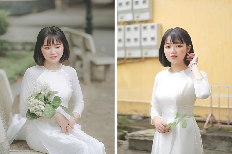 Tóc ngắn rẽ ngôi giữa uốn cúp chữ C