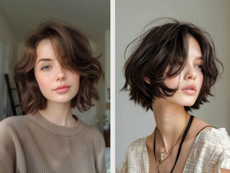 Tóc ngắn uốn hình 2