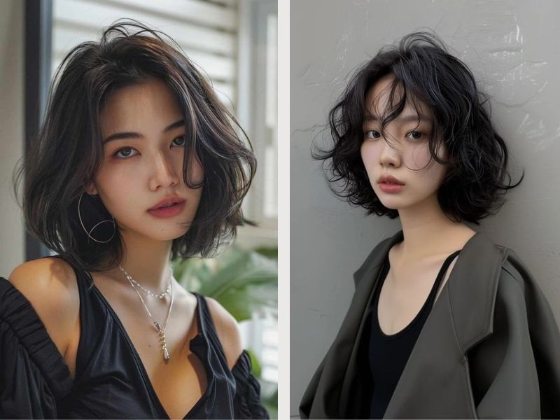 Tóc ngắn uốn hình 3