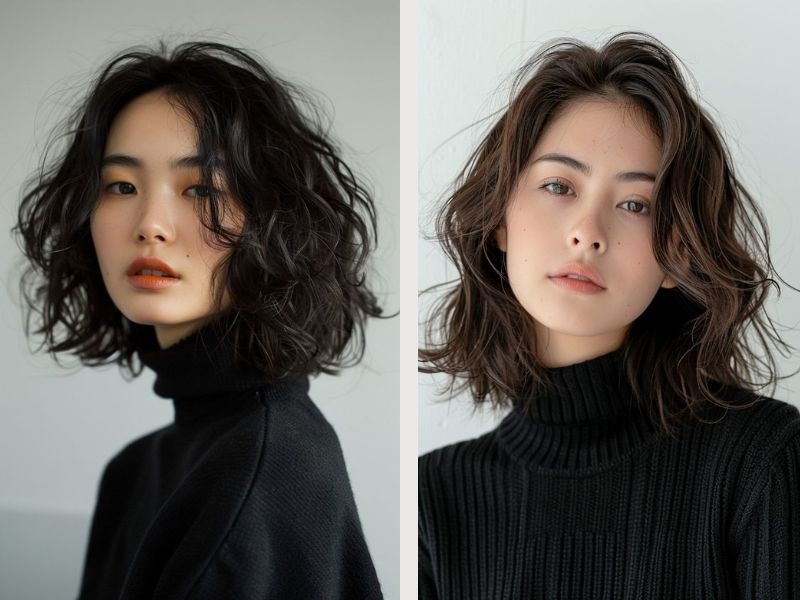 Tóc ngắn uốn hình 4